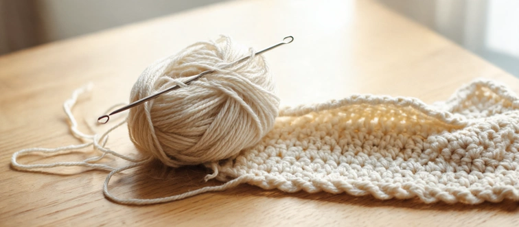 Which classic, rhythmic textile art relies on a tiny, hooked needle to loop yarn into cozy blankets and lace?